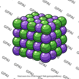 Sodium chloride crystal 3d