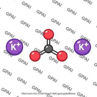 Potassium carbonate ionic structure