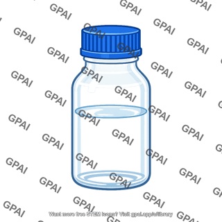 Laboratory vial with liquid