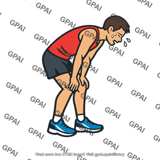 Marathon runner exhausted