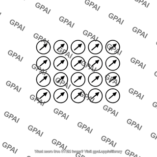 Paramagnetic spin array aligned