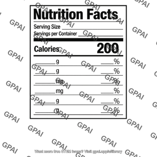 Nutrition facts label template