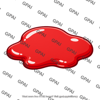 Red liquid puddle