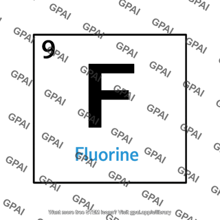 Fluorine atom periodic table tile
