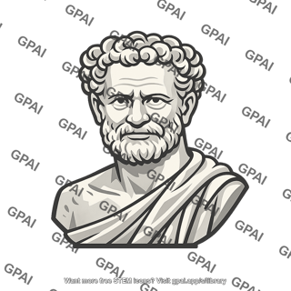 Greek philosopher bust