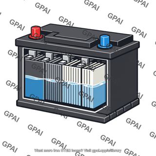 Lead acid battery cutaway