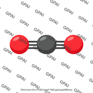 Greenhouse gas molecule carbon dioxide