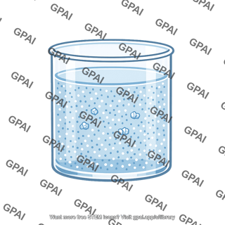 Supersaturated solution with nuclei