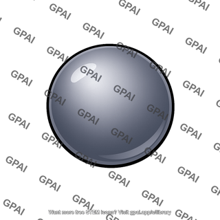 Thallium atom sphere