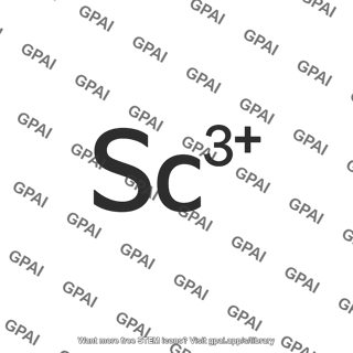 Scandium ion symbol