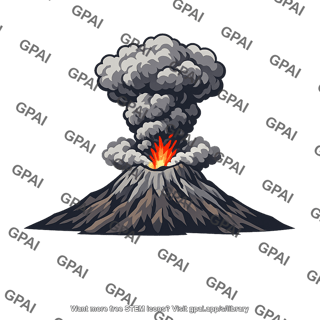 Erupting volcano