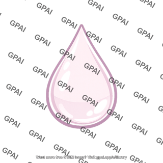 Pink liquid droplet