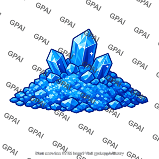 Blue crystal cluster