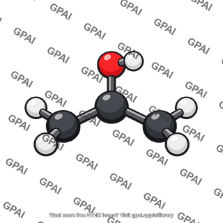 Isopropyl alcohol molecule