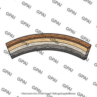 Earth crust curved shell