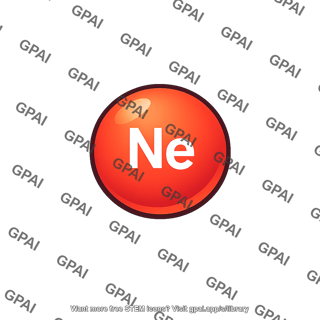 Neon atom symbol