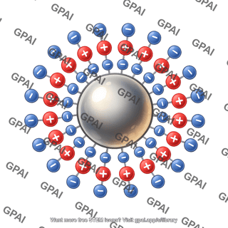Metallic nanoparticle surrounded by zeta potential 125