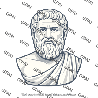 Greek philosopher bust