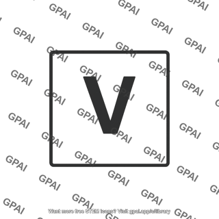 Vanadium atom symbol