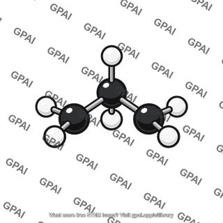 2-methylpropane molecule