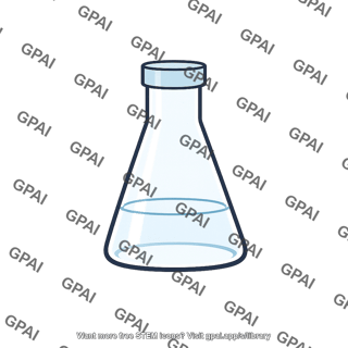 Erlenmeyer flask with liquid