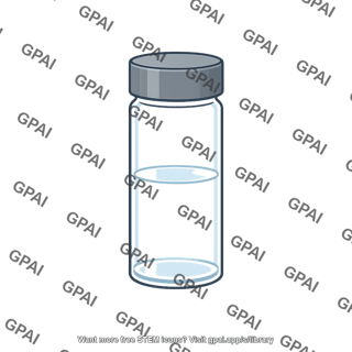 Glass vial with liquid