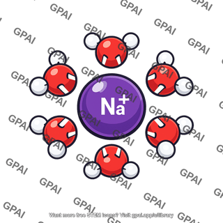 Hydrated sodium ion
