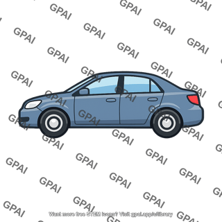 Blue sedan car
