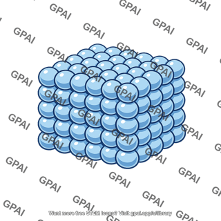 Crystalline solid particle arrangement
