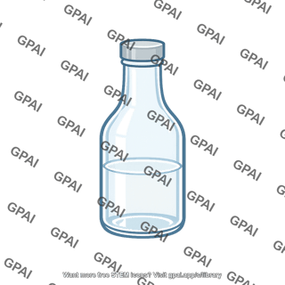 Glass bottle with liquid