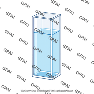 Cuvette with liquid
