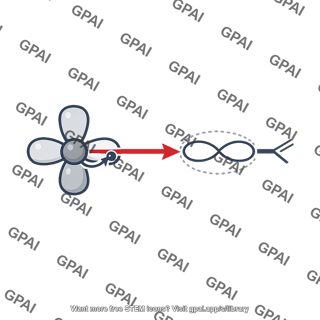 Propeller with arrow and loop