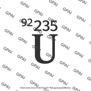 Uranium 235 isotope symbol