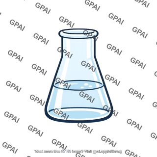 Erlenmeyer flask with liquid