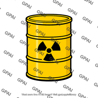 Radioactive waste barrel