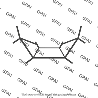 Cyclohexane boat conformation 1 blank bonds
