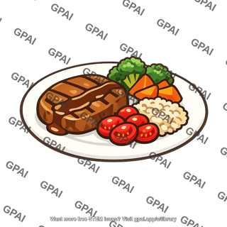 Prepared food on plate