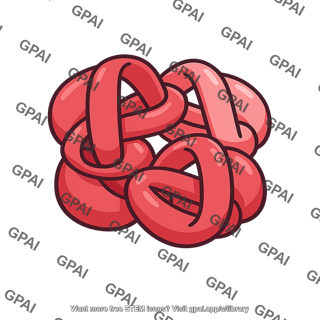 Tangled red tubes
