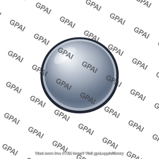 Grey metallic sphere