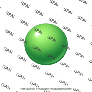 Boron atom green sphere