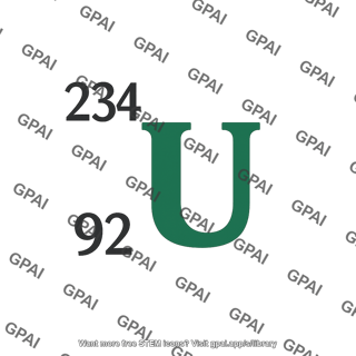 Uranium 234 isotope symbol