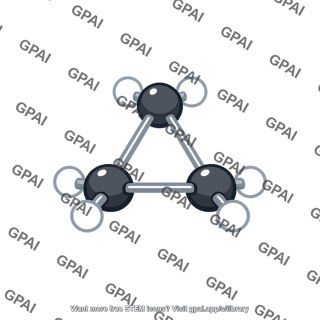 Cyclopropane ball and stick