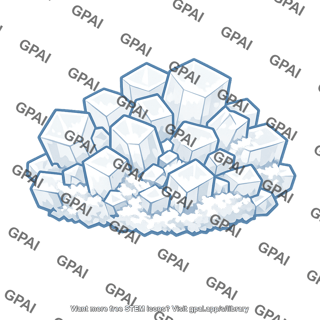 Borax crystalline mineral