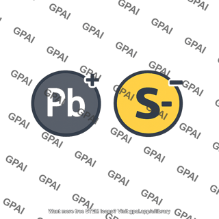 Lead sulfide ionic icon