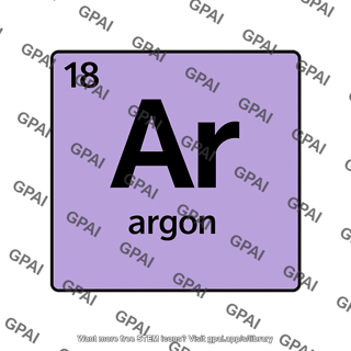 Argon periodic table tile