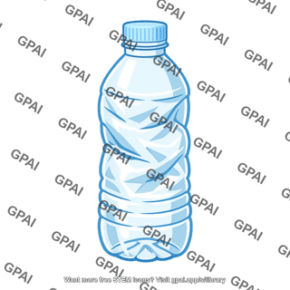 Plastic water bottle caved in