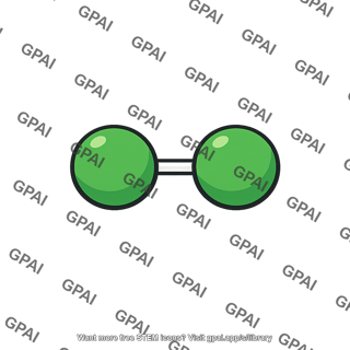 Chlorine gas molecule