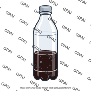 Soft drink bottle filled