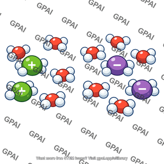 Ionic compound dissolved