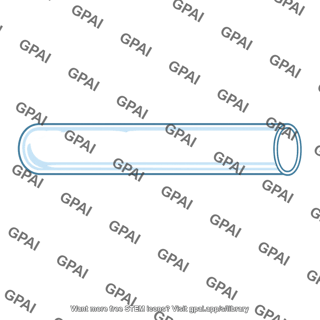 Cylindrical glass tube